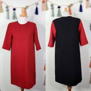 Marni Color Block Wool Shift Dress